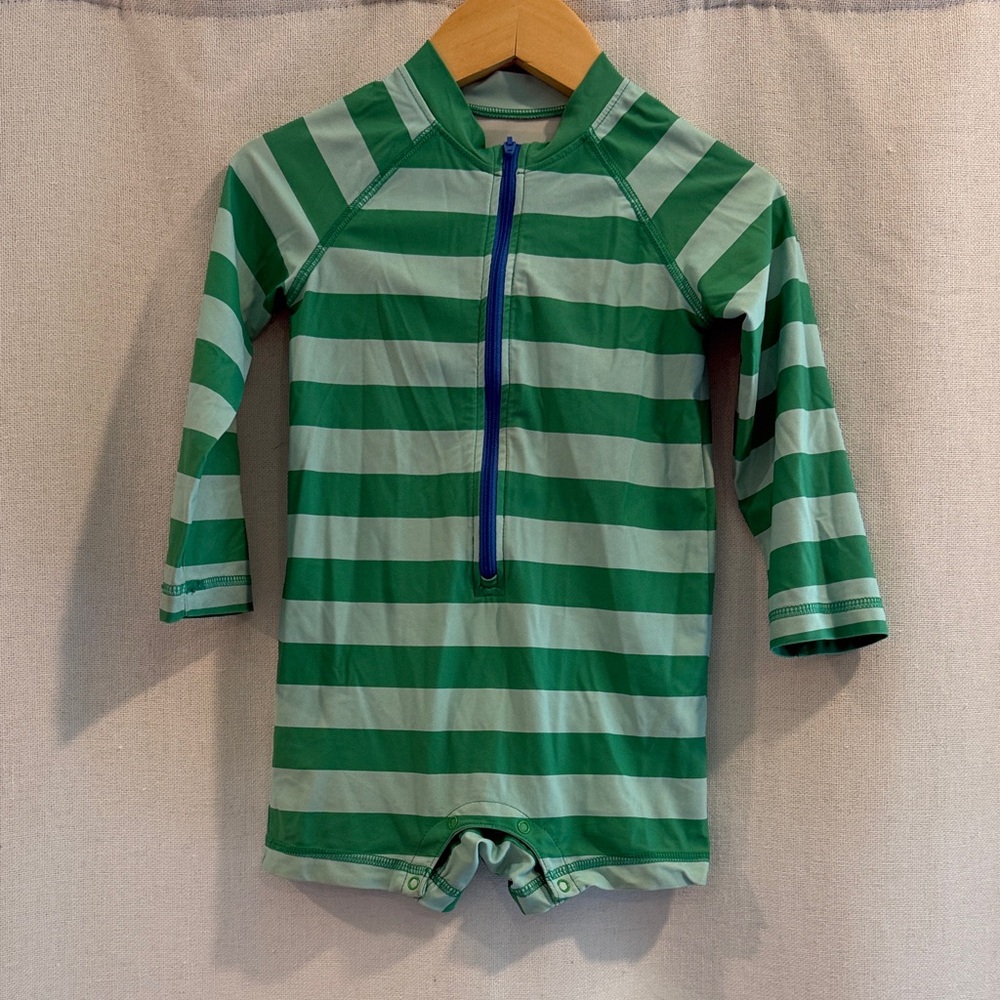 Kids Primary.com Green Striped Swimwear